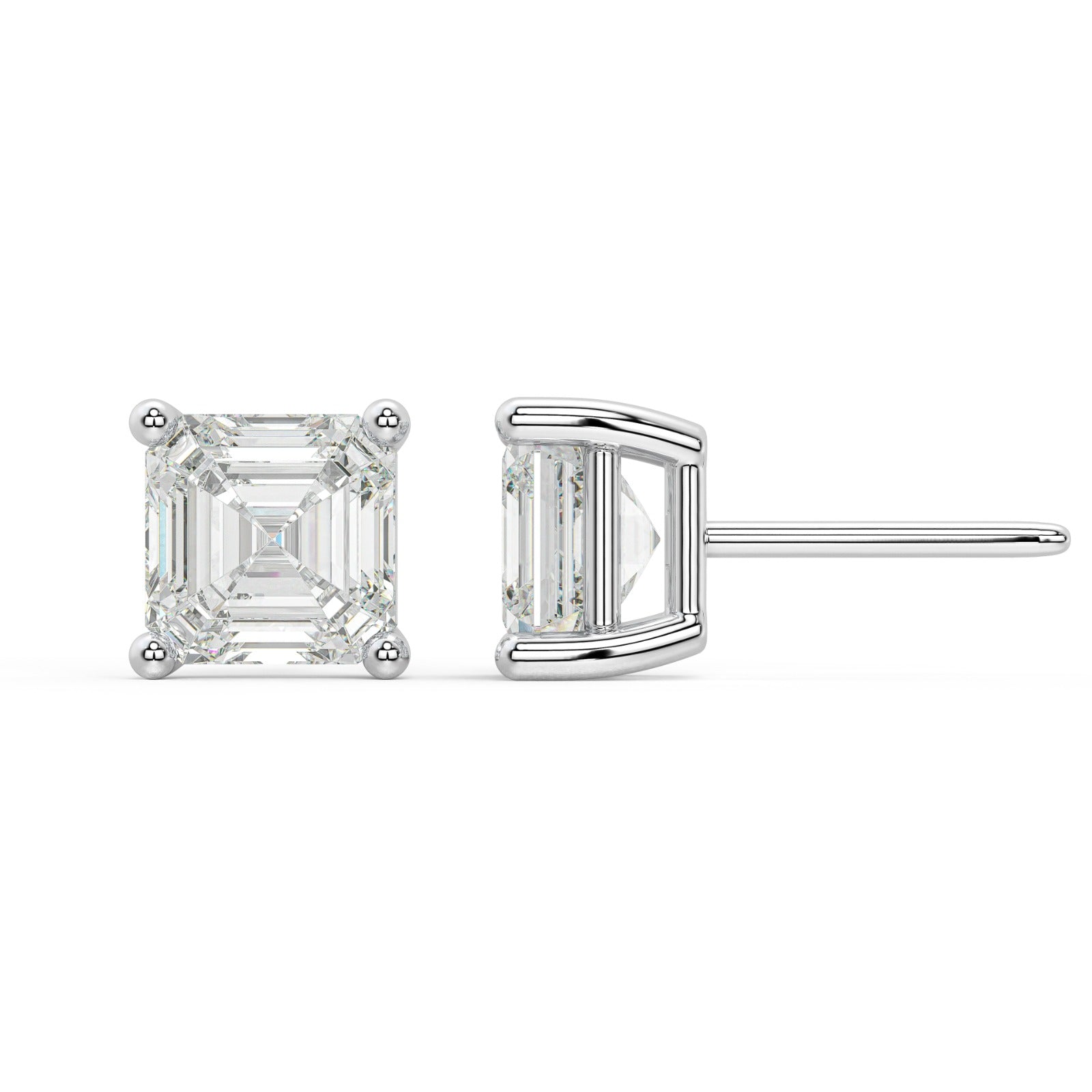Asscher Studs