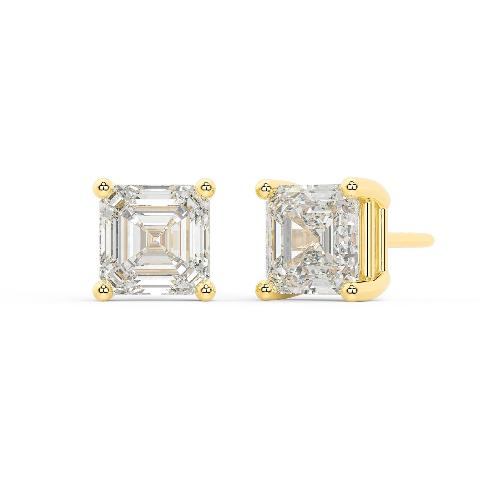 Asscher Studs