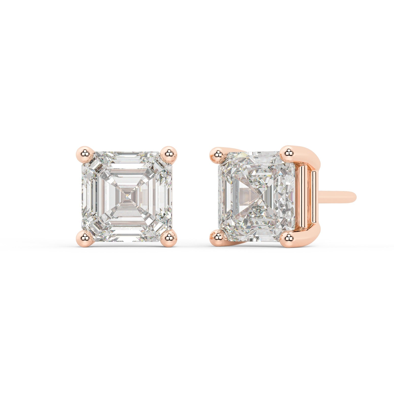 Asscher Studs