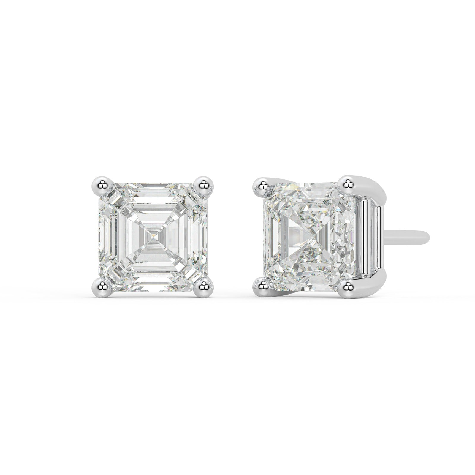 Asscher Studs