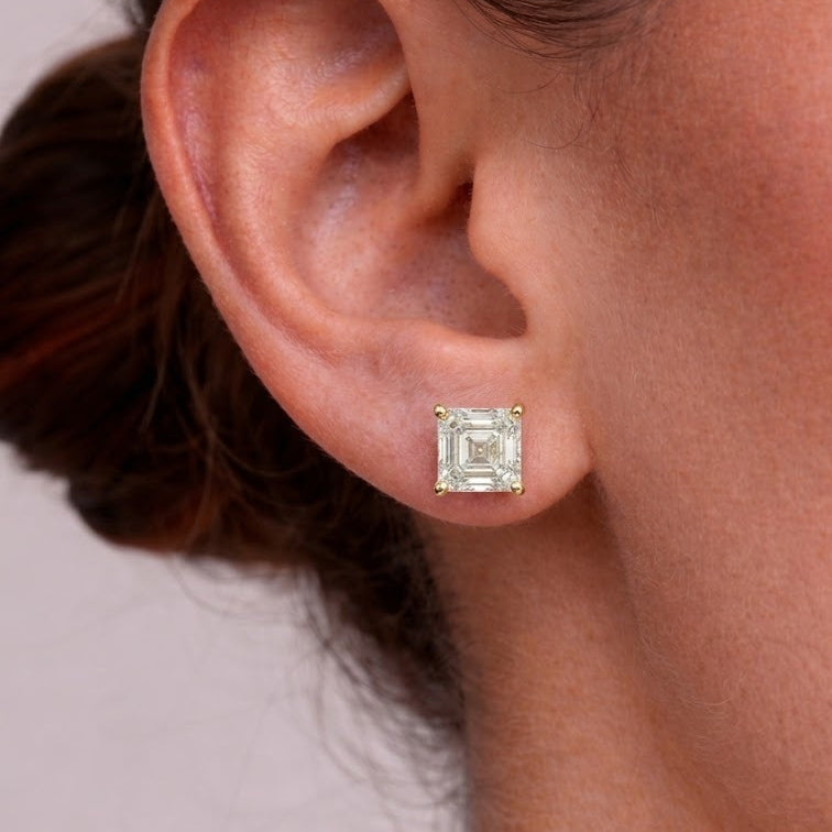 Asscher Studs
