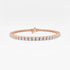 Classic four-prong lab-grown diamond tennis bracelet in 14K rose gold
