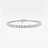 Classic four-prong lab-grown diamond tennis bracelet in 14K white gold