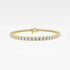 Classic four-prong lab-grown diamond tennis bracelet in 14K yellow gold