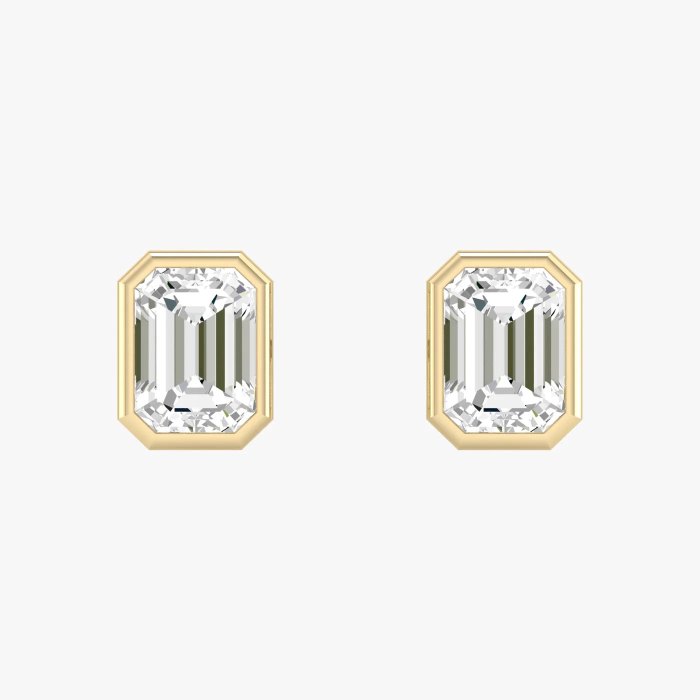Emerald Bezel Studs