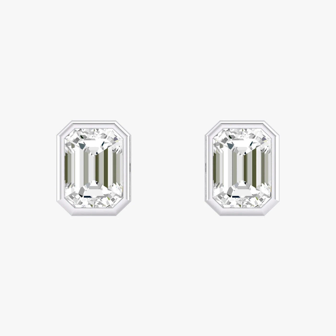 Emerald Bezel Studs