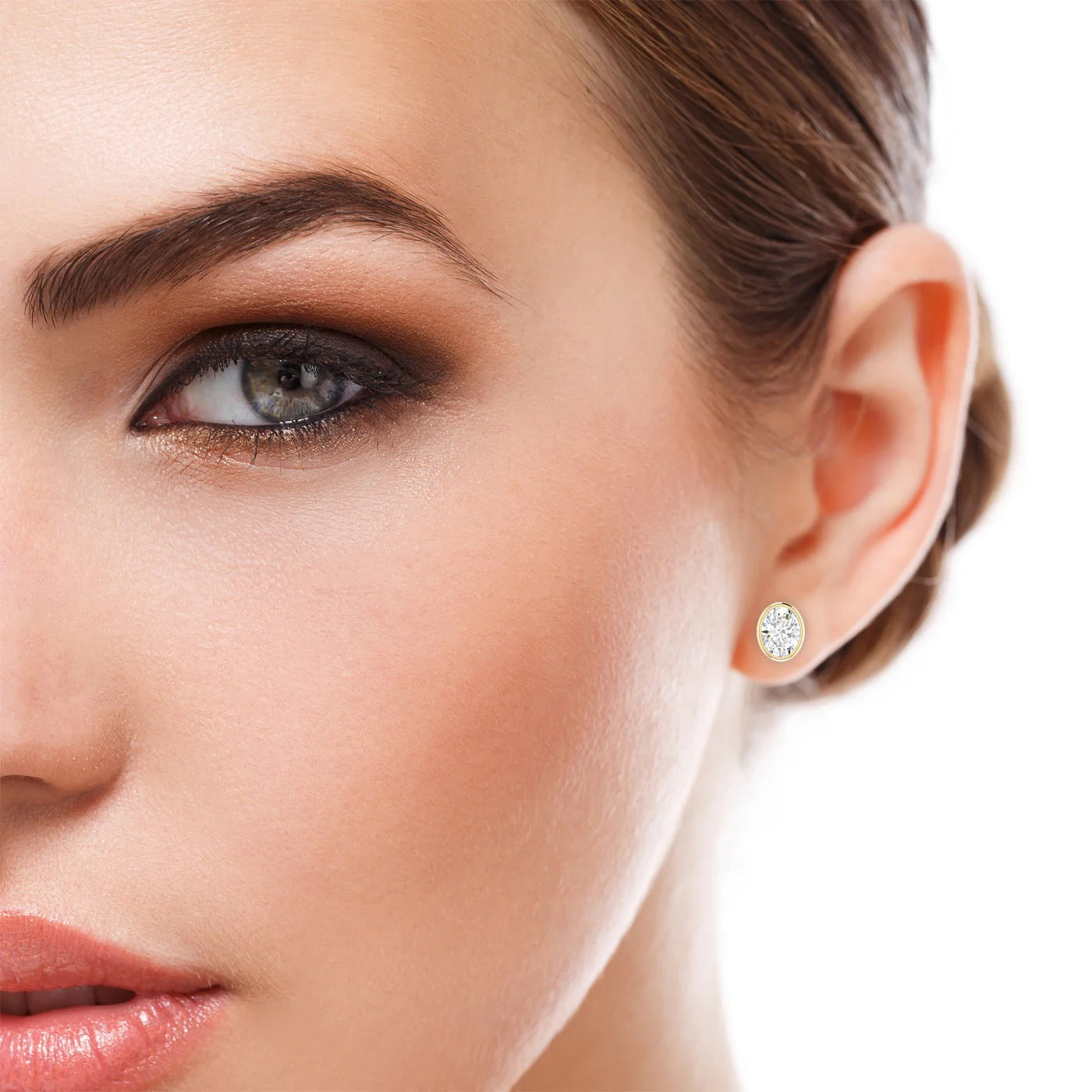 Round Bezel Studs