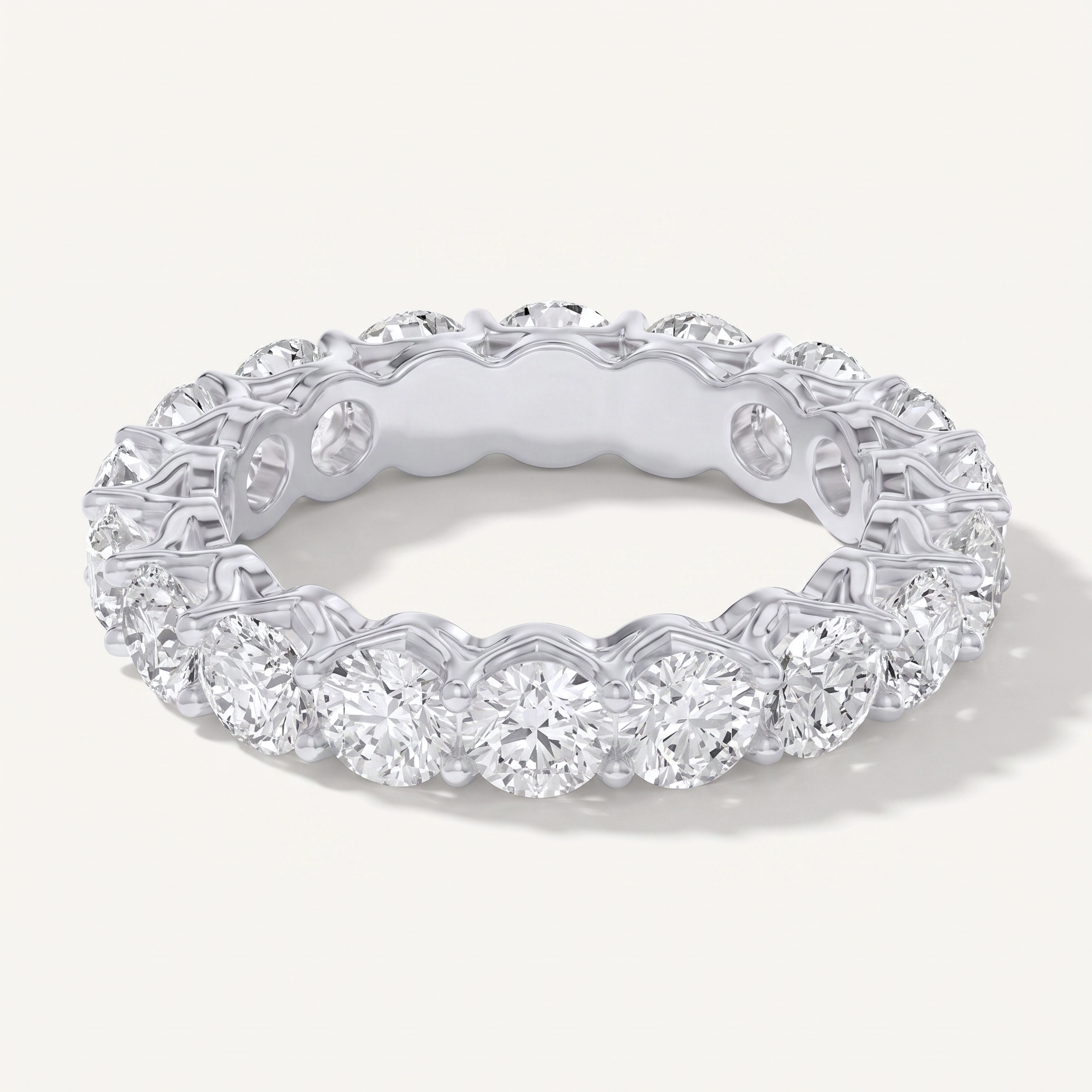 Fern Reverie Shared Prong Lab Eternity Band (3.00ct. tw.)