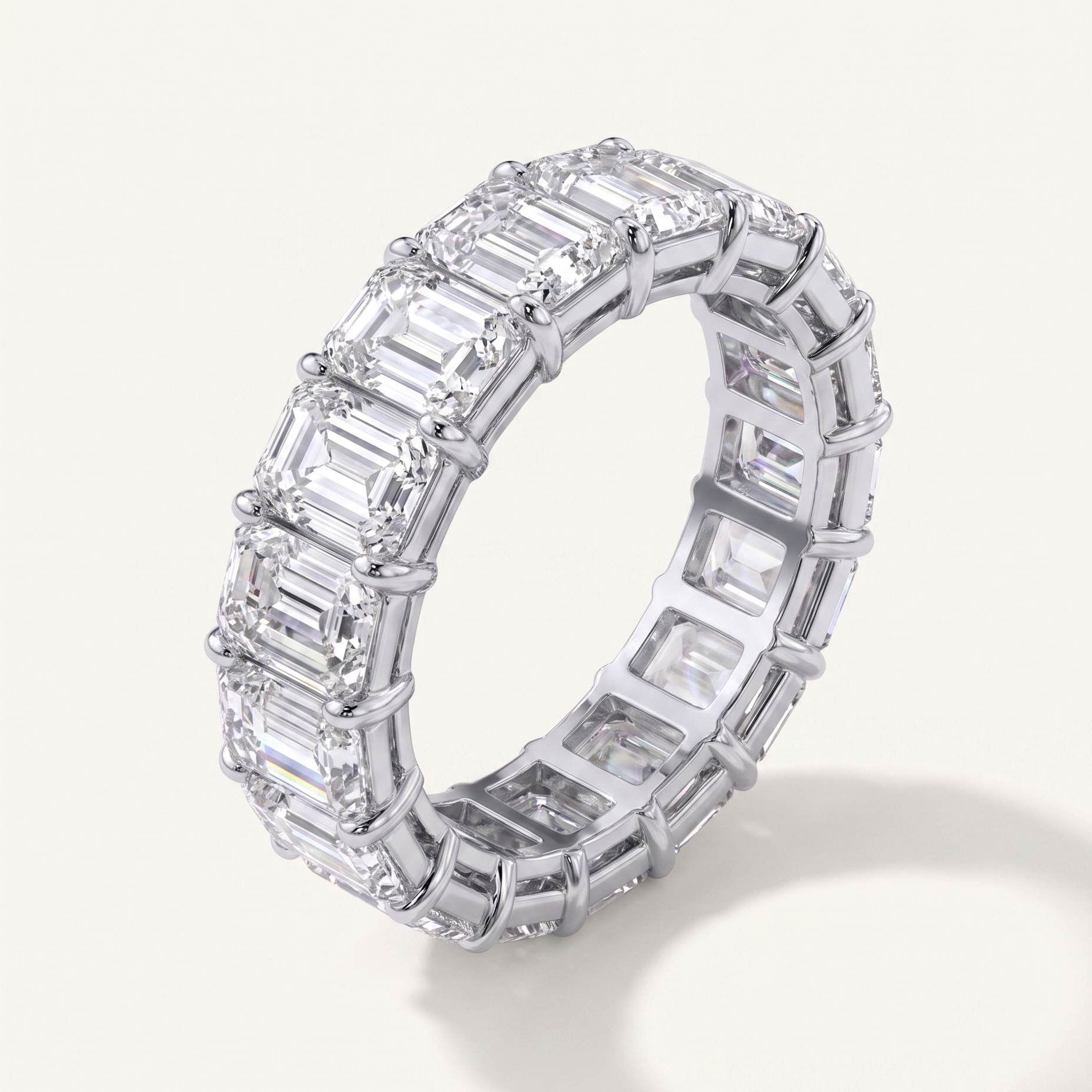 Lyric Harmony Emerald Cut Lab Diamond Eternity Ring (8.0 ct. tw.)