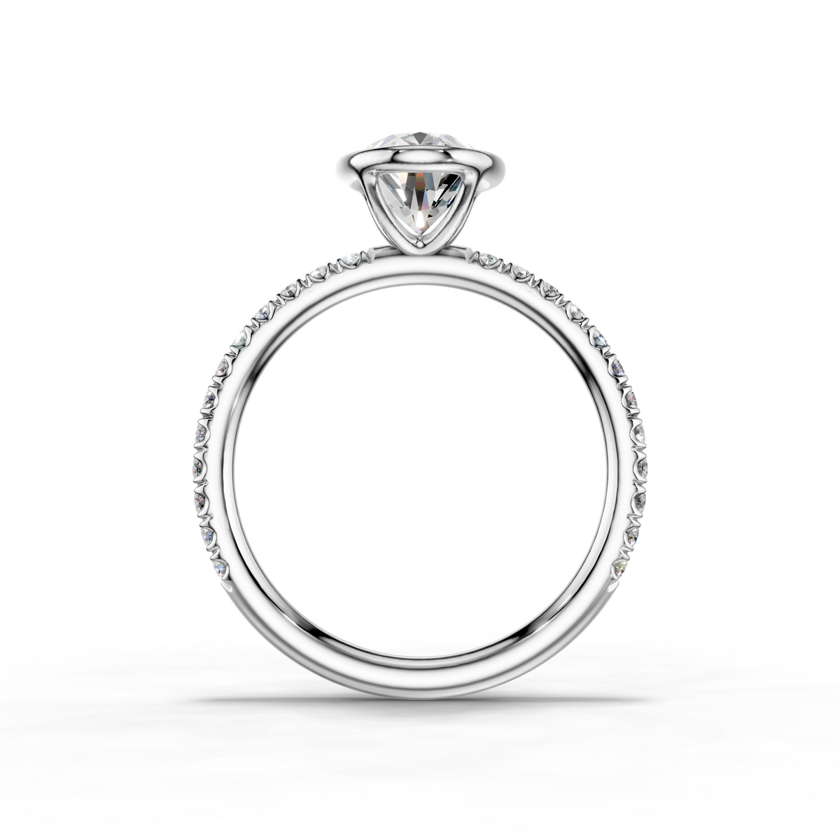 Rosalie Lab Pavé Bezel Engagement Ring Setting (0.30 ct. tw.)