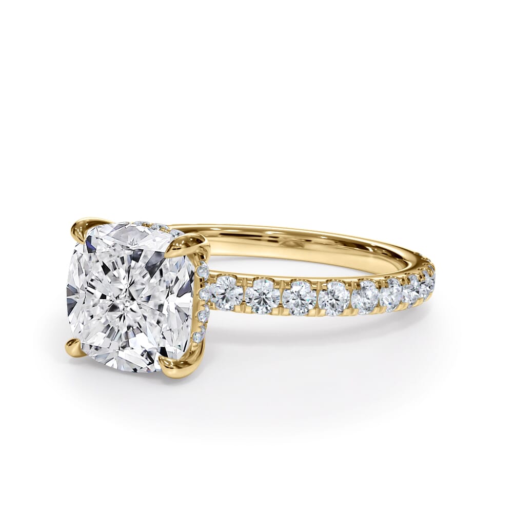 Josephine Pavé Hidden Halo Lab Engagement Ring Setting (2mm)