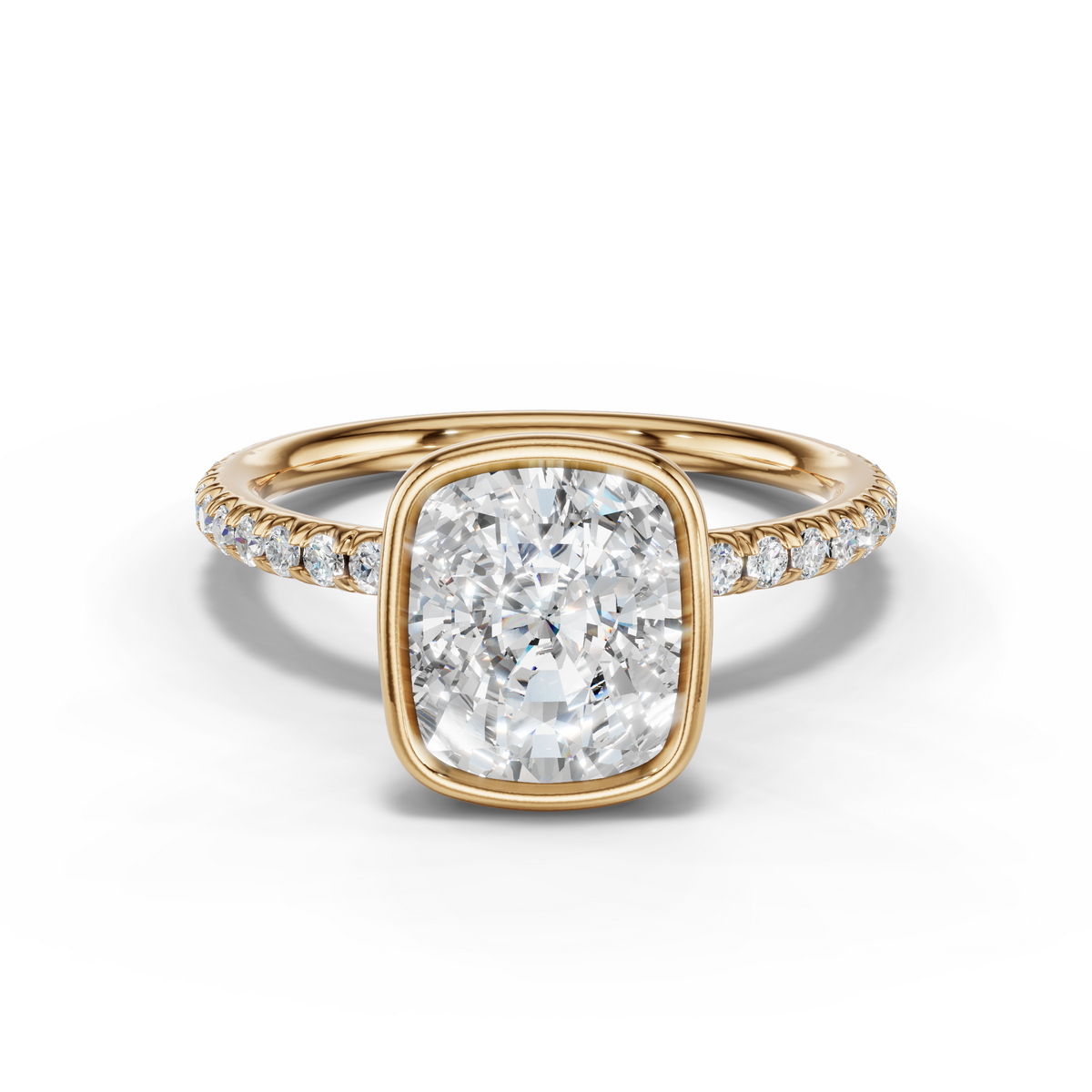Rosalie Lab Pavé Bezel Engagement Ring Setting (0.30 ct. tw.)