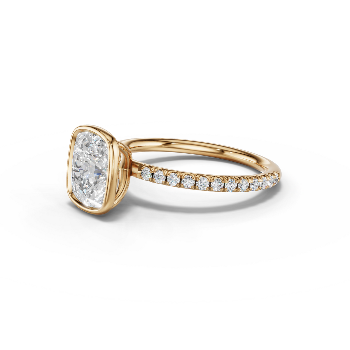 Rosalie Lab Pavé Bezel Engagement Ring Setting (0.30 ct. tw.)
