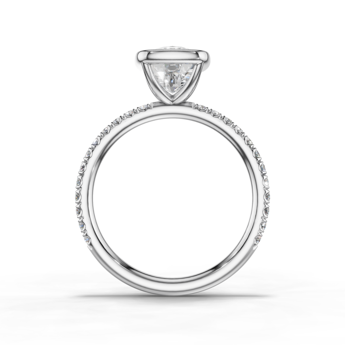 Rosalie Lab Pavé Bezel Engagement Ring Setting (0.30 ct. tw.)