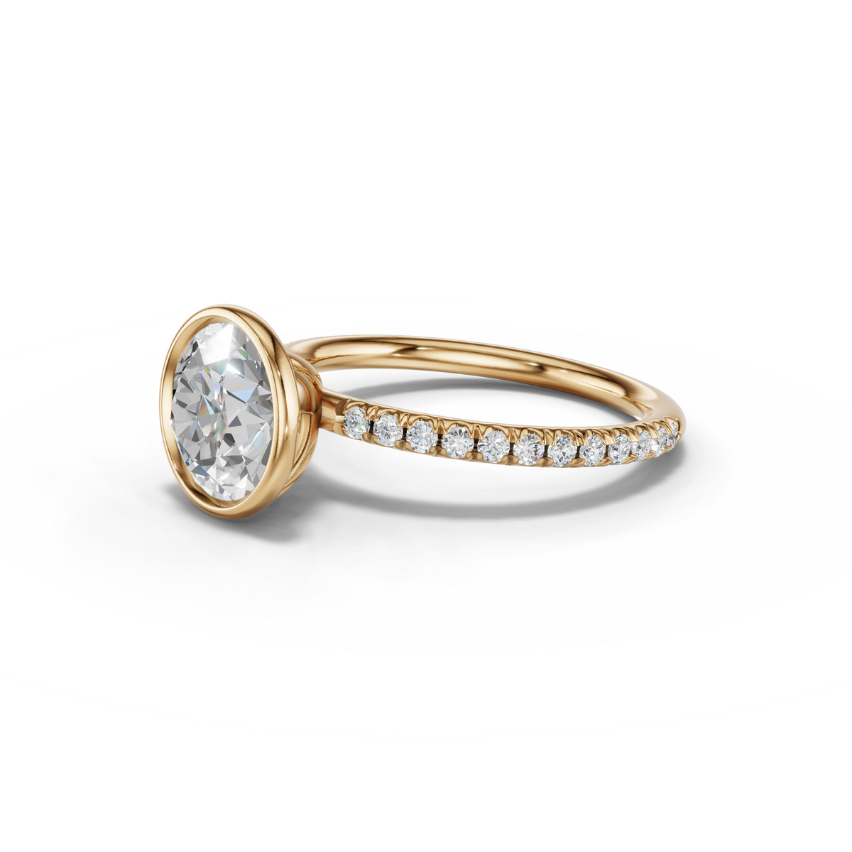 Rosalie Lab Pavé Bezel Engagement Ring Setting (0.30 ct. tw.)