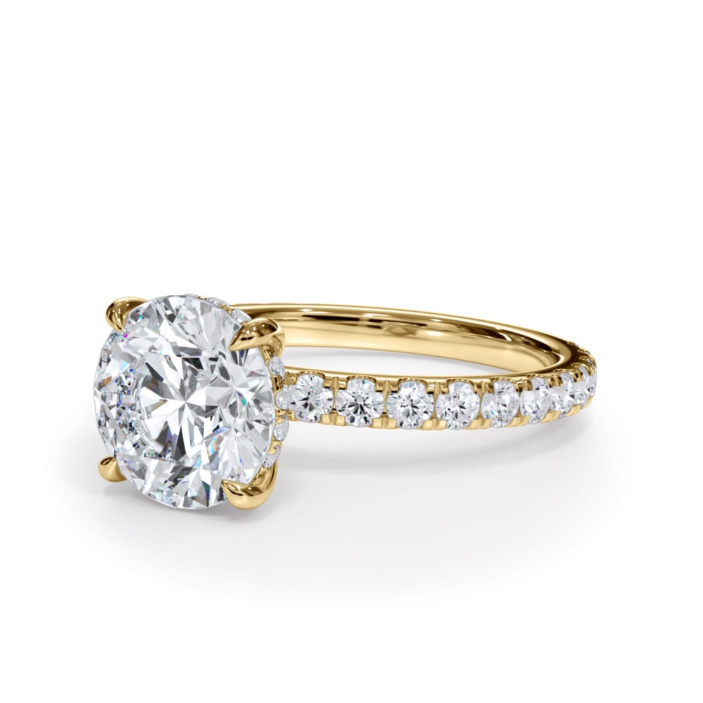 Josephine Pavé Hidden Halo Lab Engagement Ring Setting (2mm)