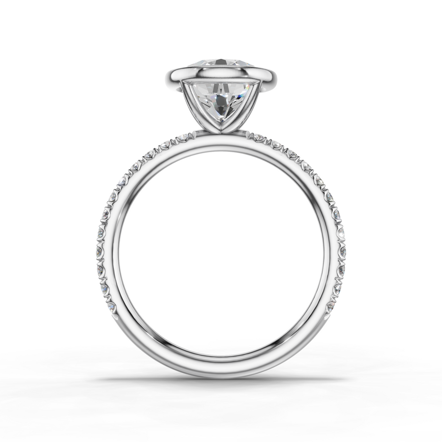 Rosalie Lab Pavé Bezel Engagement Ring Setting (0.30 ct. tw.)