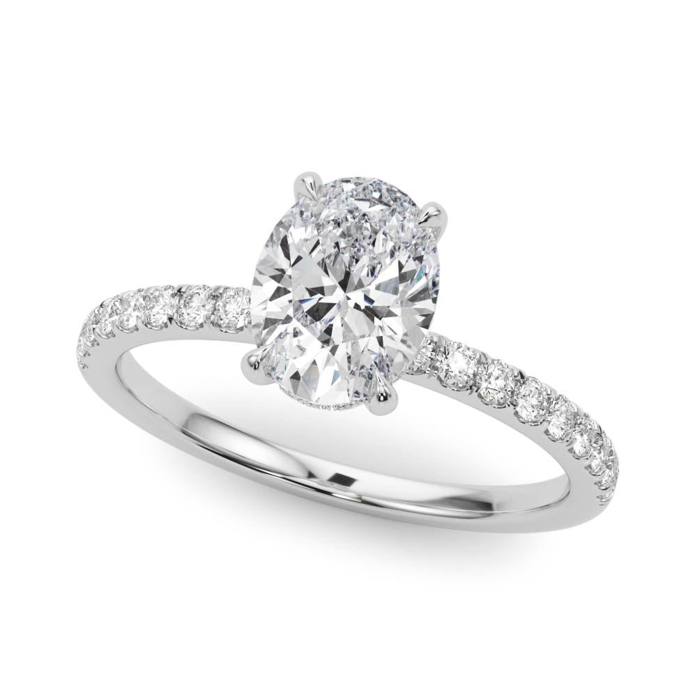 Odette Hidden Halo Diamond Engagement Ring Setting