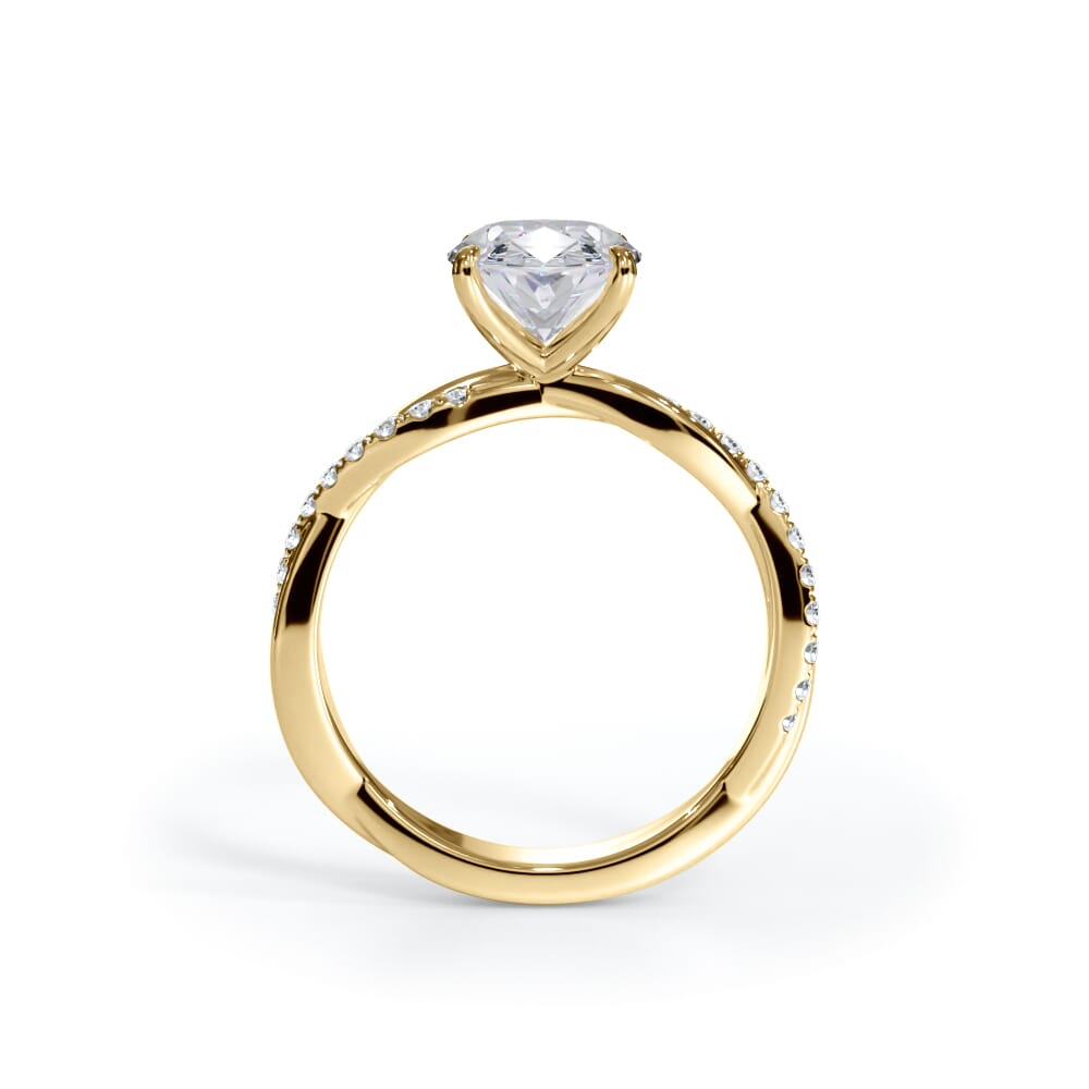 Cressida Pavé Twist Lab Engagement Ring Setting