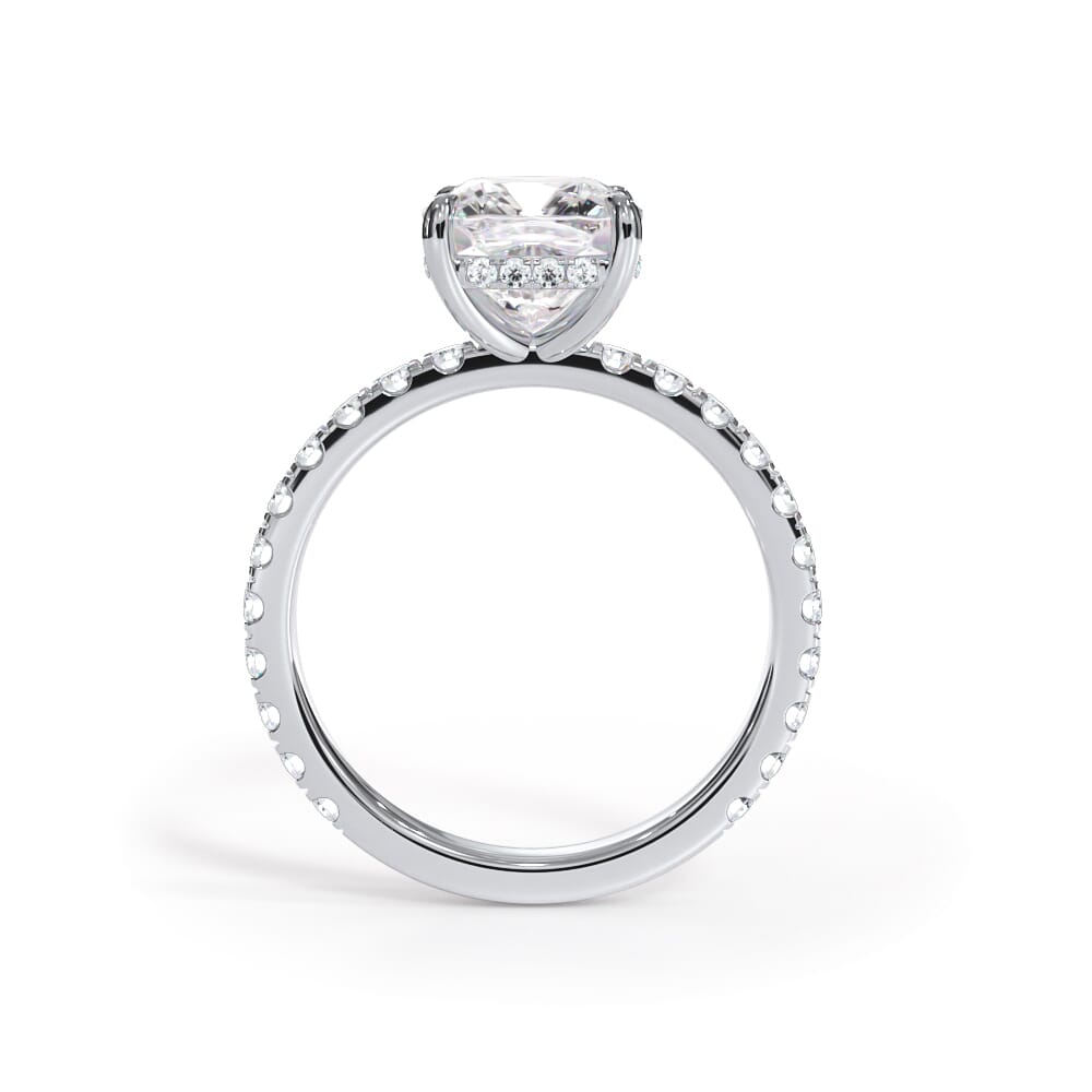Josephine Pavé Hidden Halo Lab Engagement Ring Setting (2mm)