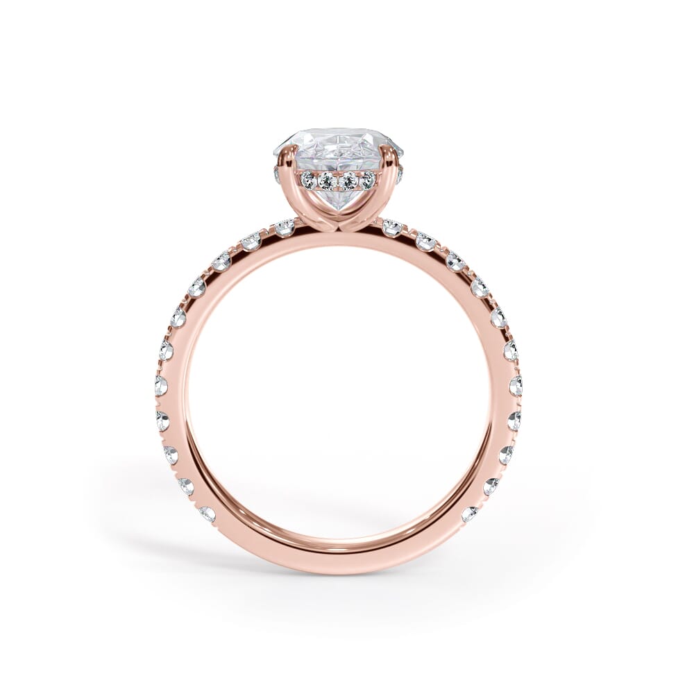 Josephine Pavé Hidden Halo Lab Engagement Ring Setting (2mm)