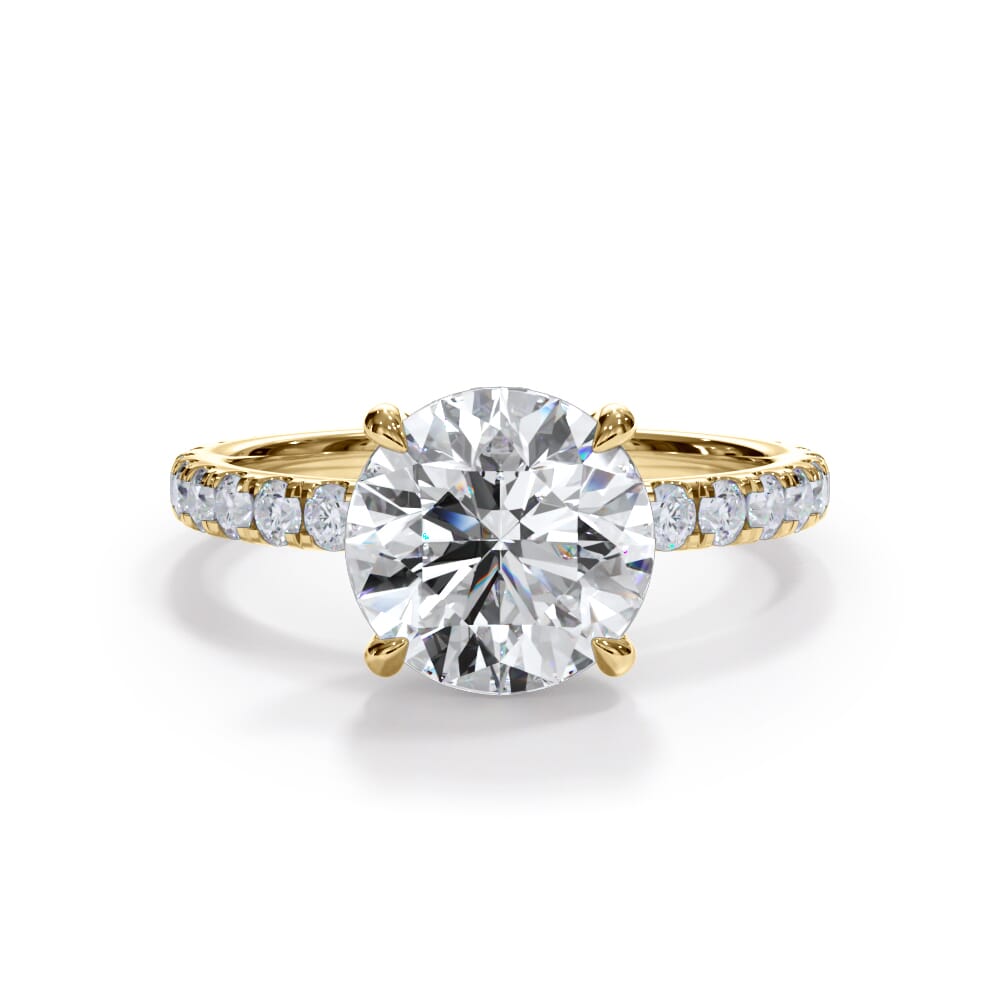 Josephine Pavé Hidden Halo Lab Engagement Ring Setting (2mm)
