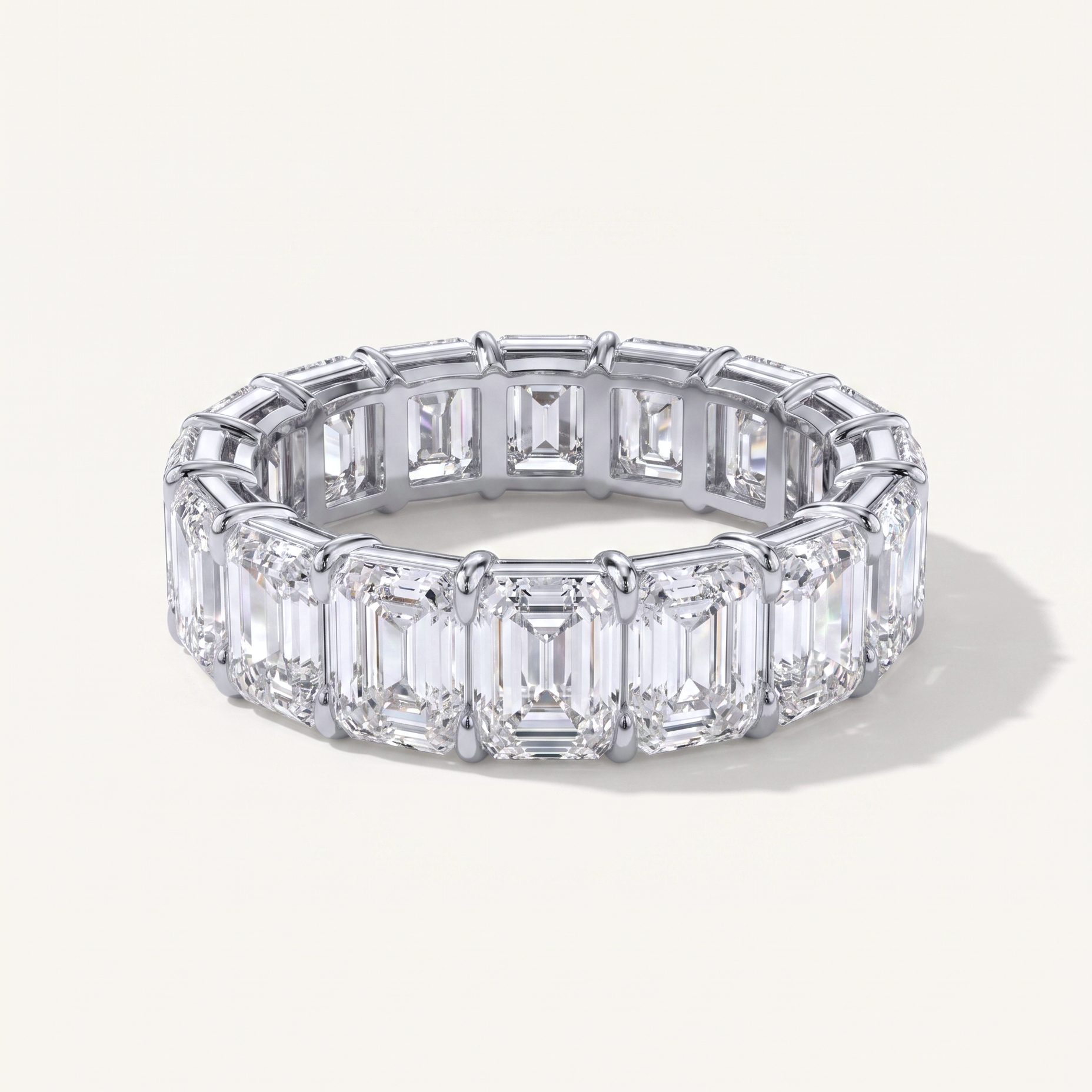 Lyric Harmony Emerald Cut Lab Diamond Eternity Ring (8.0 ct. tw.)