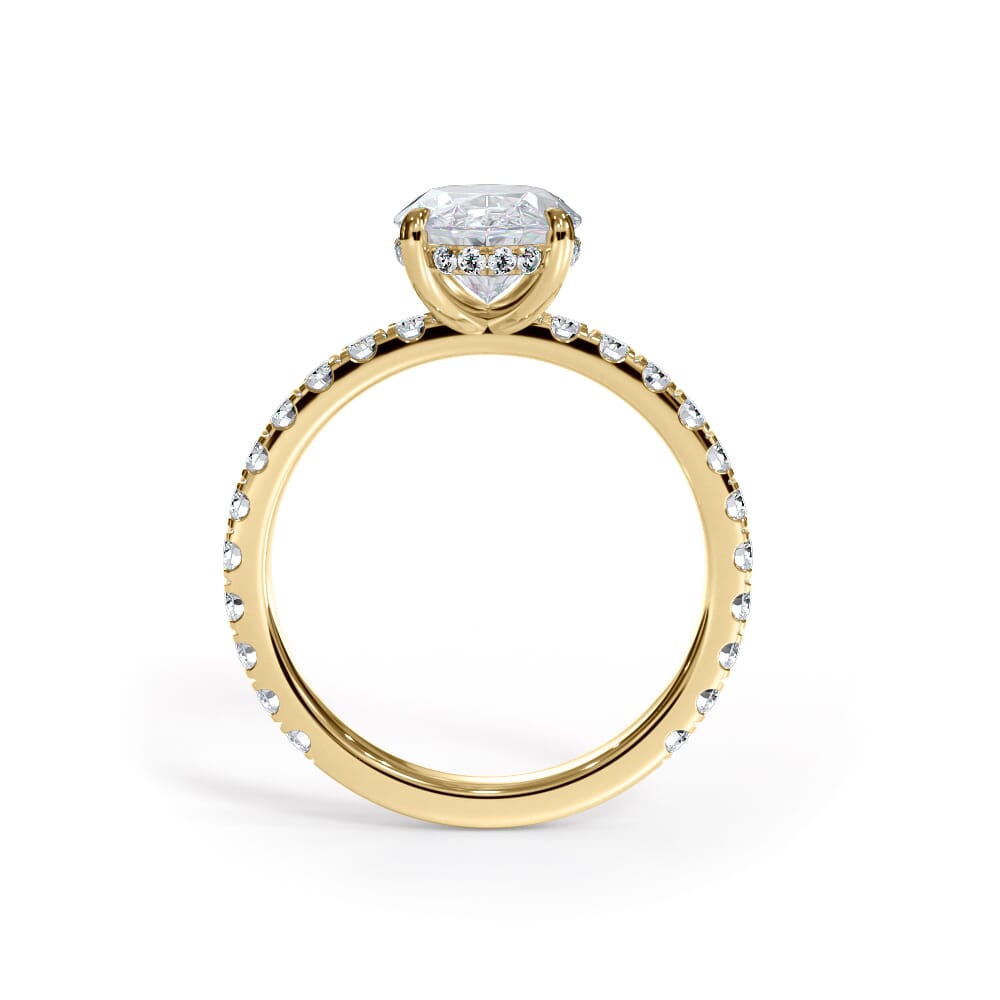 Josephine Pavé Hidden Halo Lab Engagement Ring Setting (2mm)