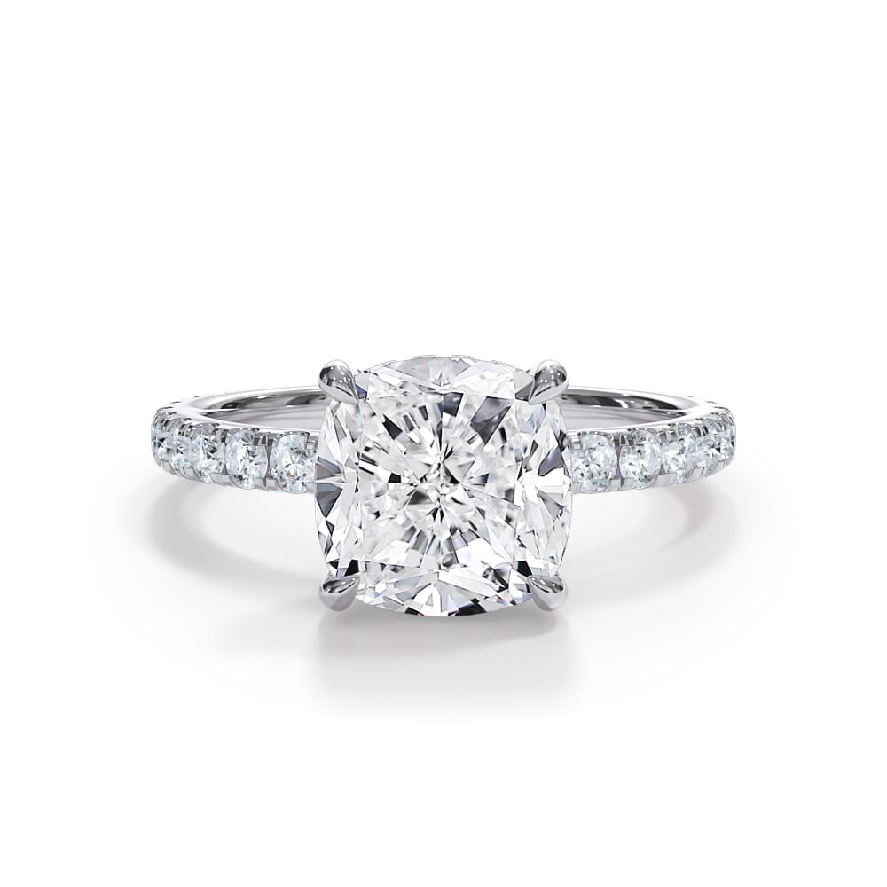 Josephine Pavé Hidden Halo Lab Engagement Ring Setting (2mm)