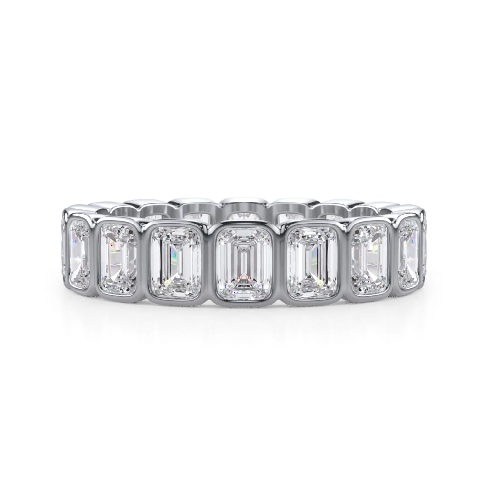 Flora Harmony Emerald-Cut Rounded Bezel Lab Diamond Eternity Ring (3.00ct. tw.)
