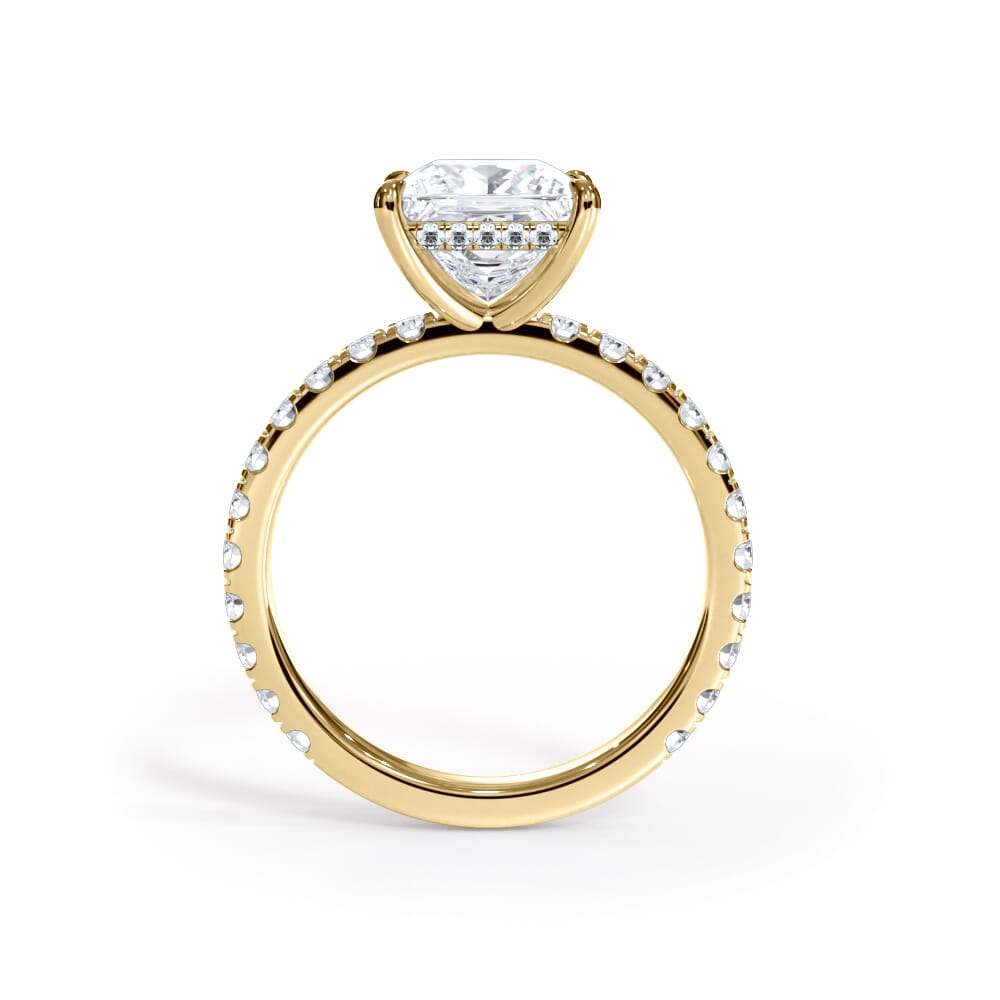 Josephine Pavé Hidden Halo Lab Engagement Ring Setting (2mm)