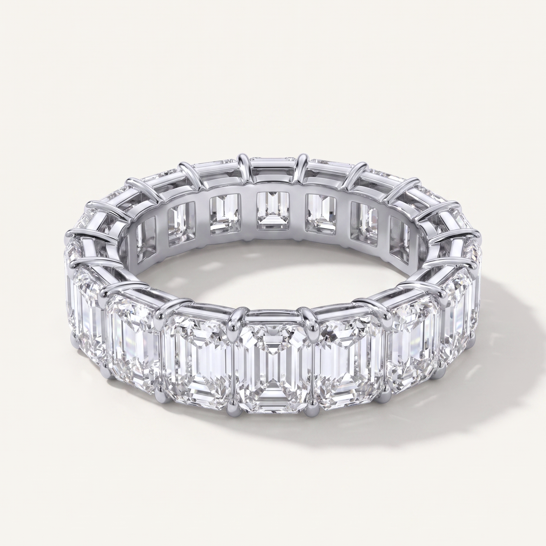 Aster Serenade Emerald Cut Lab Diamond Eternity Ring (7.0 ct. tw.)