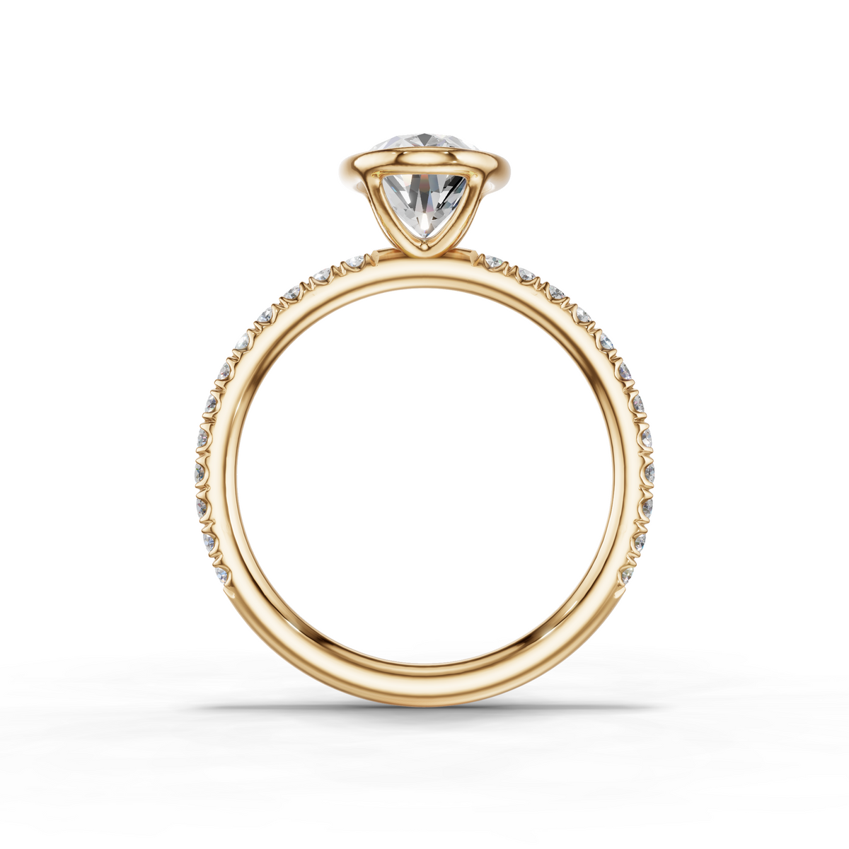 Rosalie Lab Pavé Bezel Engagement Ring Setting (0.30 ct. tw.)