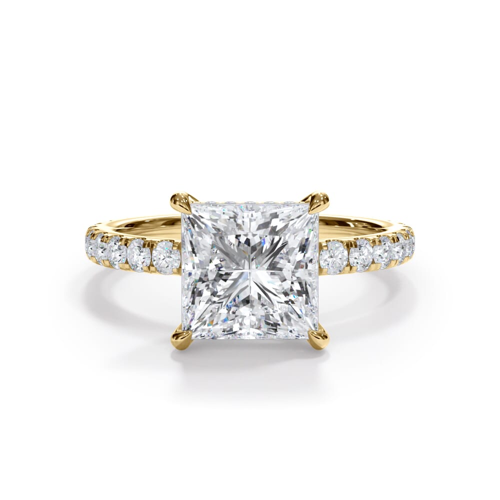 Josephine Pavé Hidden Halo Lab Engagement Ring Setting (2mm)