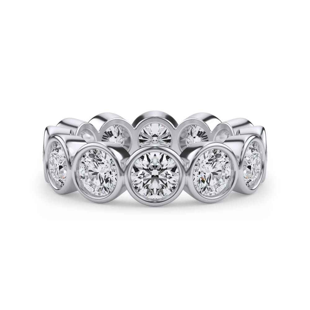 Flora Serenade Round Bezel Lab Diamond Eternity Ring (3.90ct. tw.)