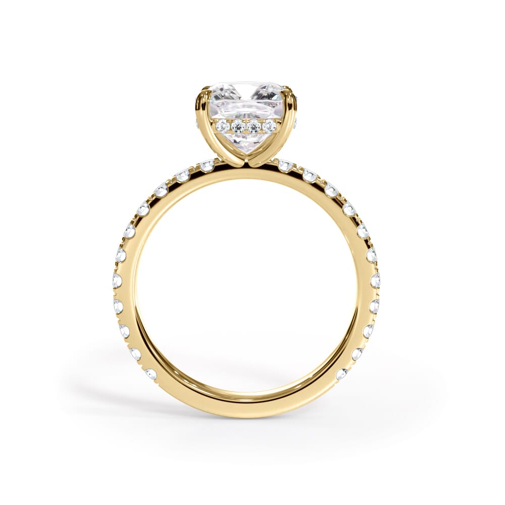 Josephine Pavé Hidden Halo Lab Engagement Ring Setting (2mm)