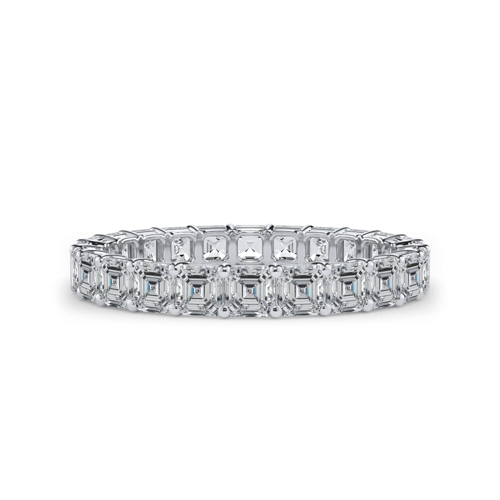 Cove Grace Asscher Cut Lab Diamond Eternity Ring (2.0 ct. tw.)