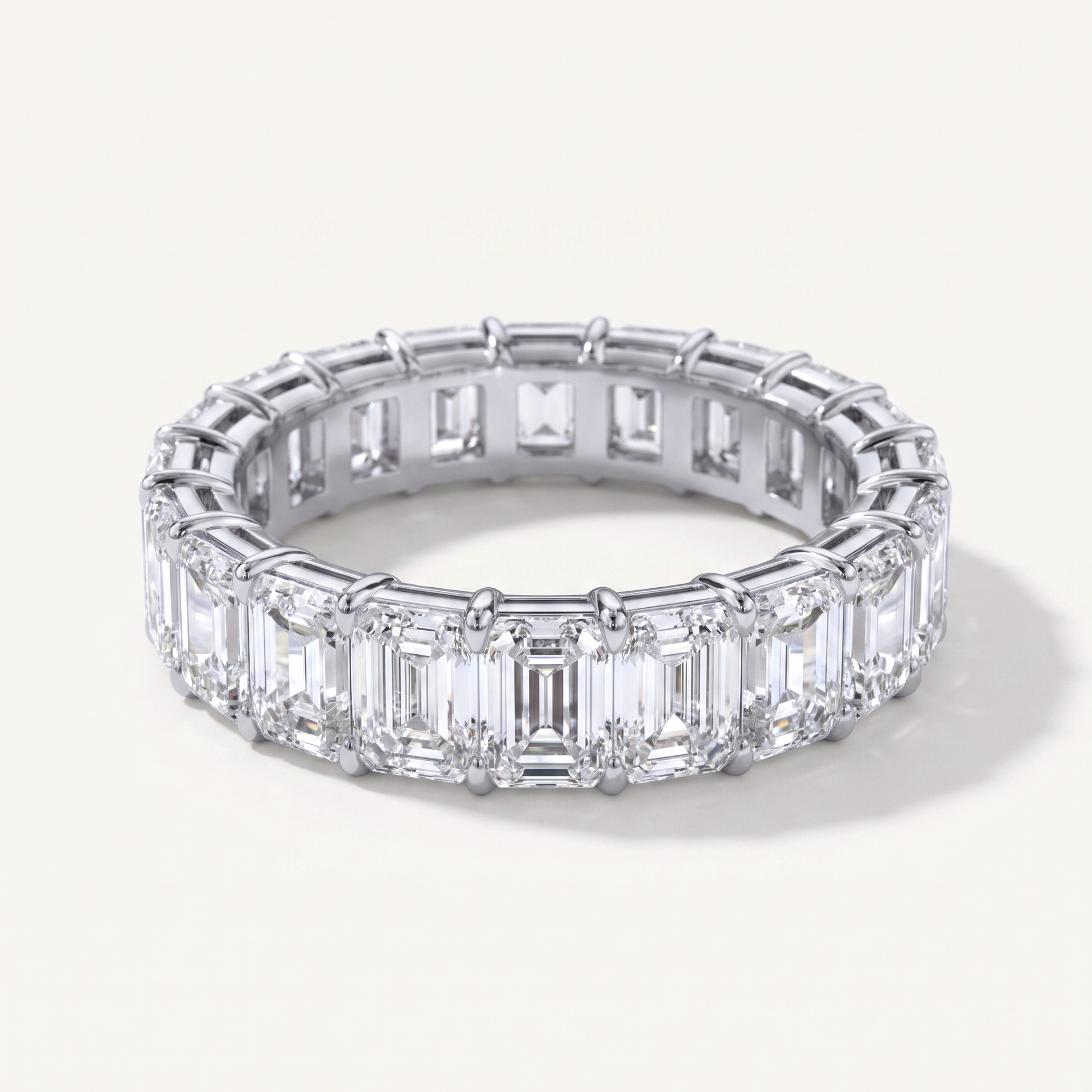 Aurora Harmony Emerald Cut Lab Diamond Eternity Ring (6.0 ct. tw.)