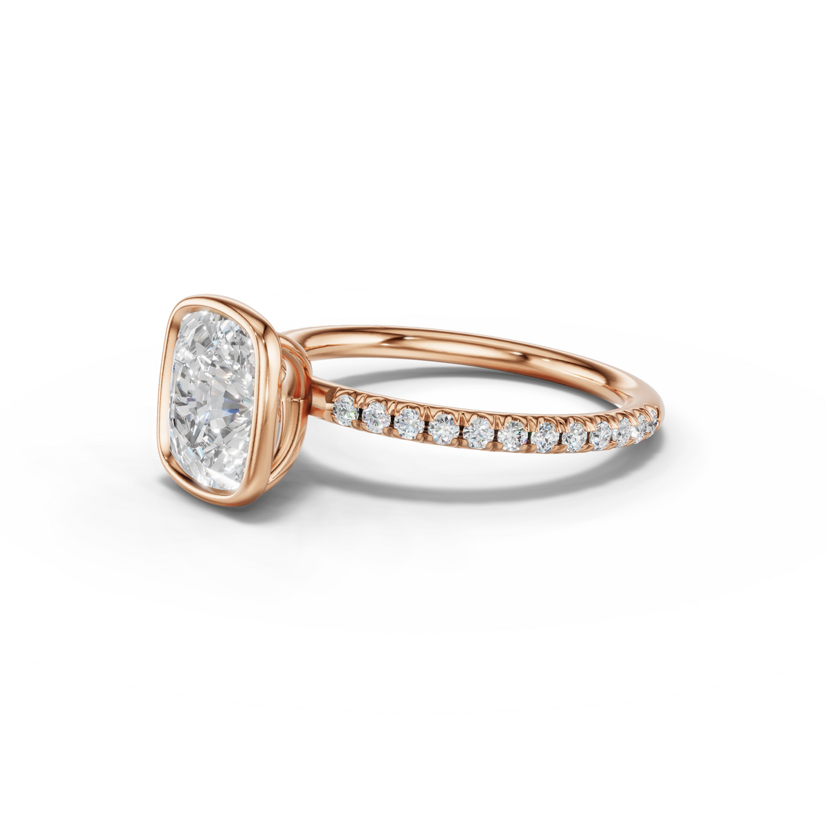 Rosalie Lab Pavé Bezel Engagement Ring Setting (0.30 ct. tw.)