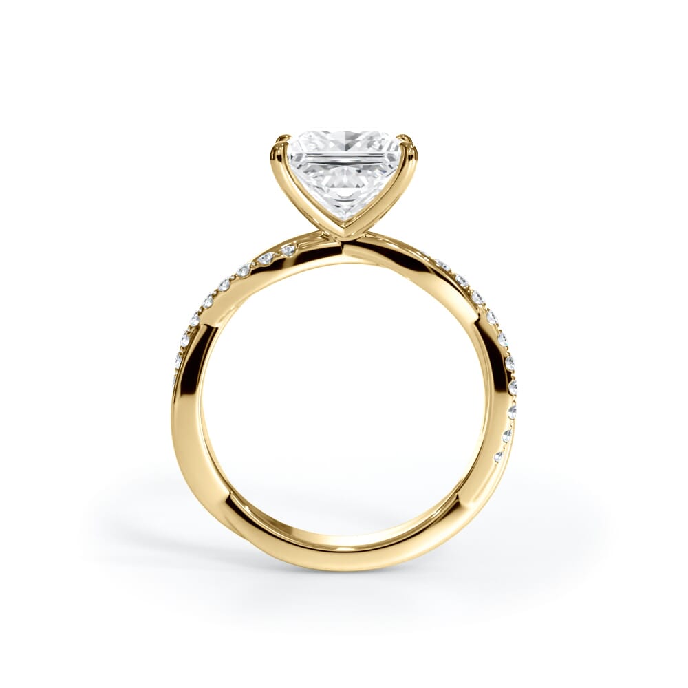 Cressida Pavé Twist Lab Engagement Ring Setting