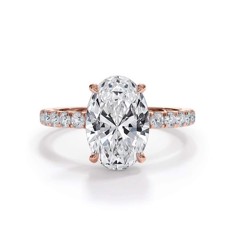 Josephine Pavé Hidden Halo Lab Engagement Ring Setting (2mm)