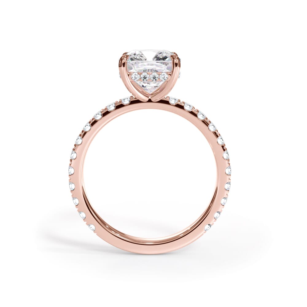 Josephine Pavé Hidden Halo Lab Engagement Ring Setting (2mm)