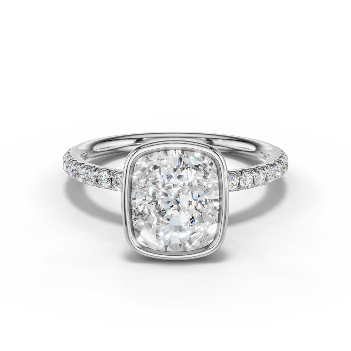 Rosalie Lab Pavé Bezel Engagement Ring Setting (0.30 ct. tw.)
