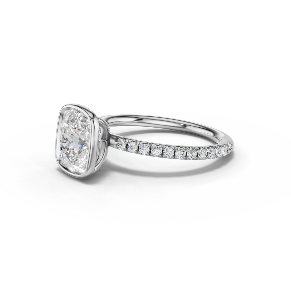 Rosalie Lab Pavé Bezel Engagement Ring Setting (0.30 ct. tw.)