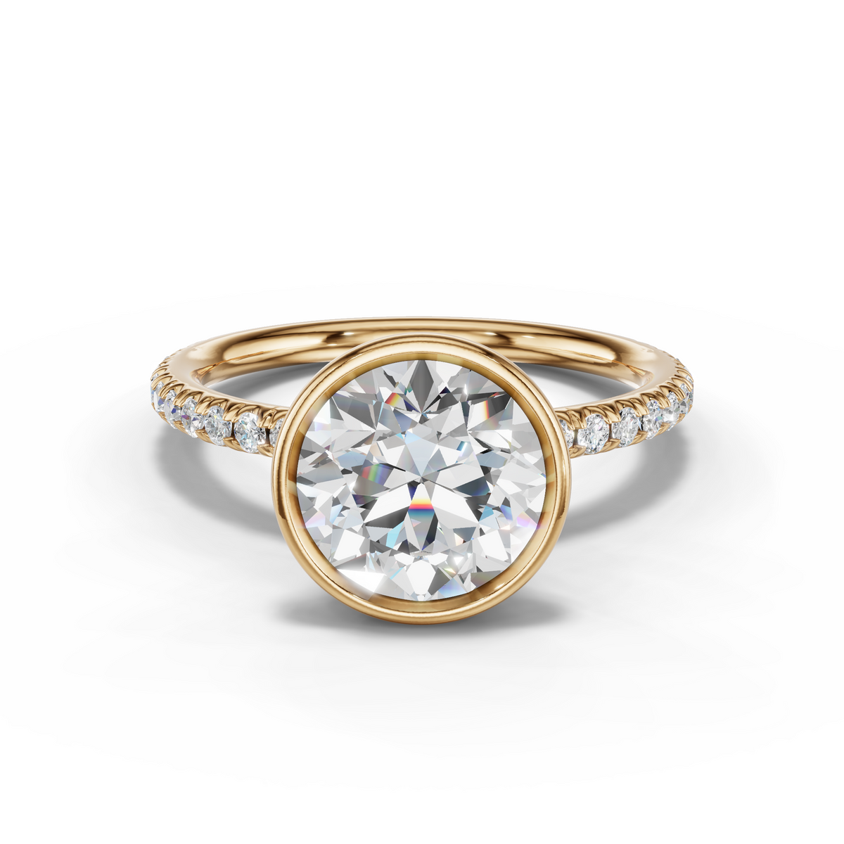 Rosalie Lab Pavé Bezel Engagement Ring Setting (0.30 ct. tw.)
