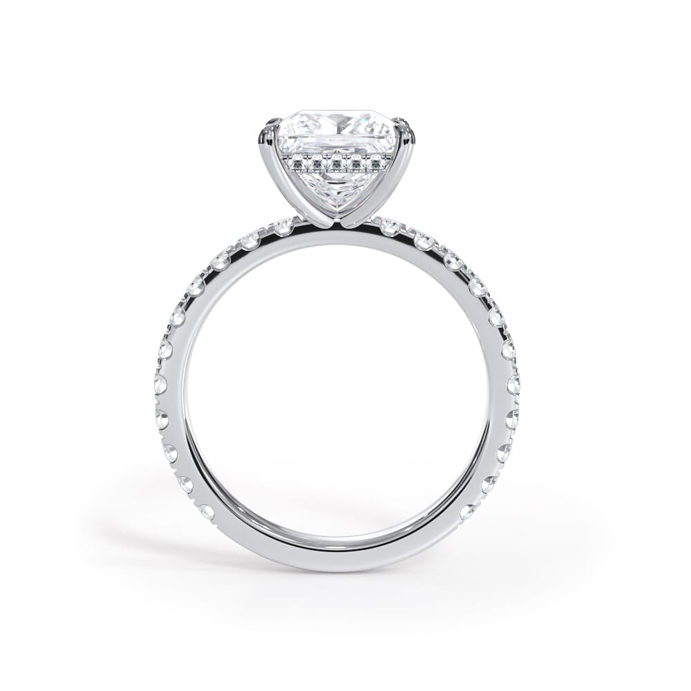 Josephine Pavé Hidden Halo Lab Engagement Ring Setting (2mm)