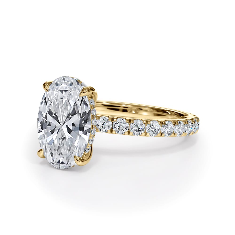 Josephine Pavé Hidden Halo Lab Engagement Ring Setting (2mm)
