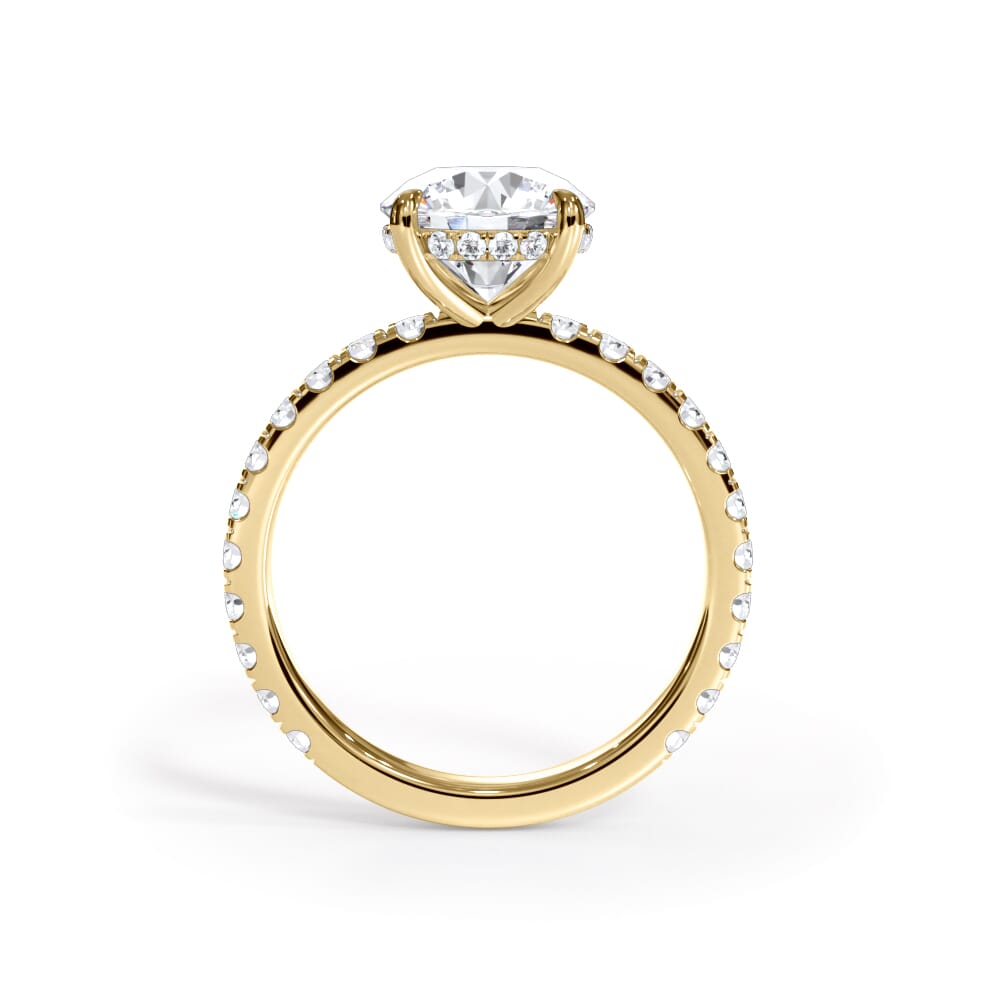 Josephine Pavé Hidden Halo Lab Engagement Ring Setting (2mm)