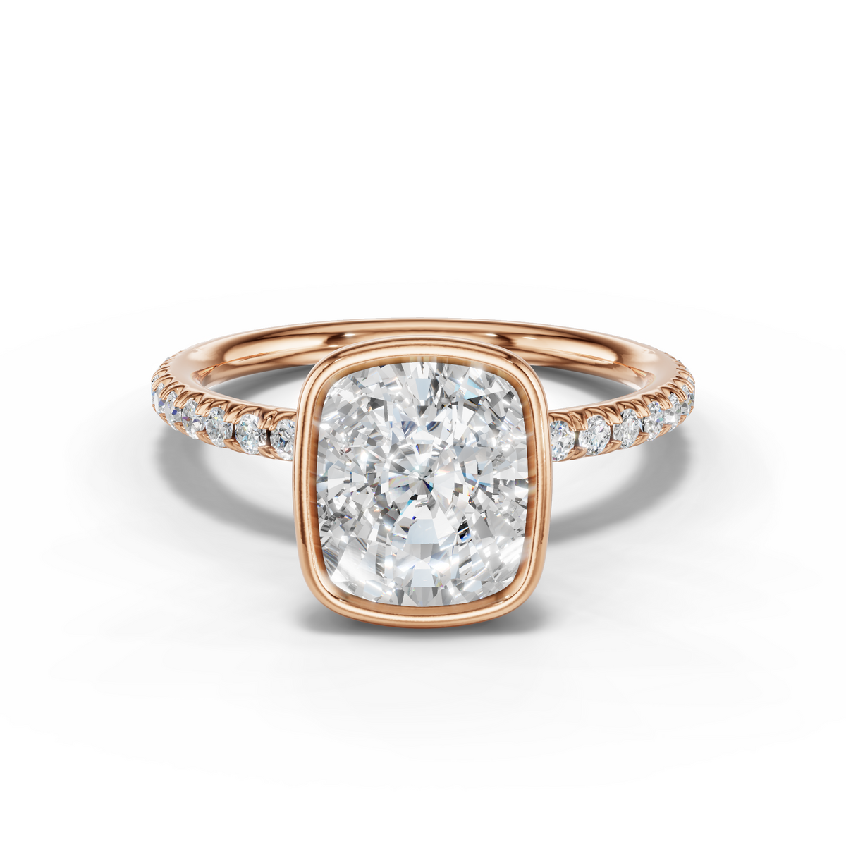 Rosalie Lab Pavé Bezel Engagement Ring Setting (0.30 ct. tw.)