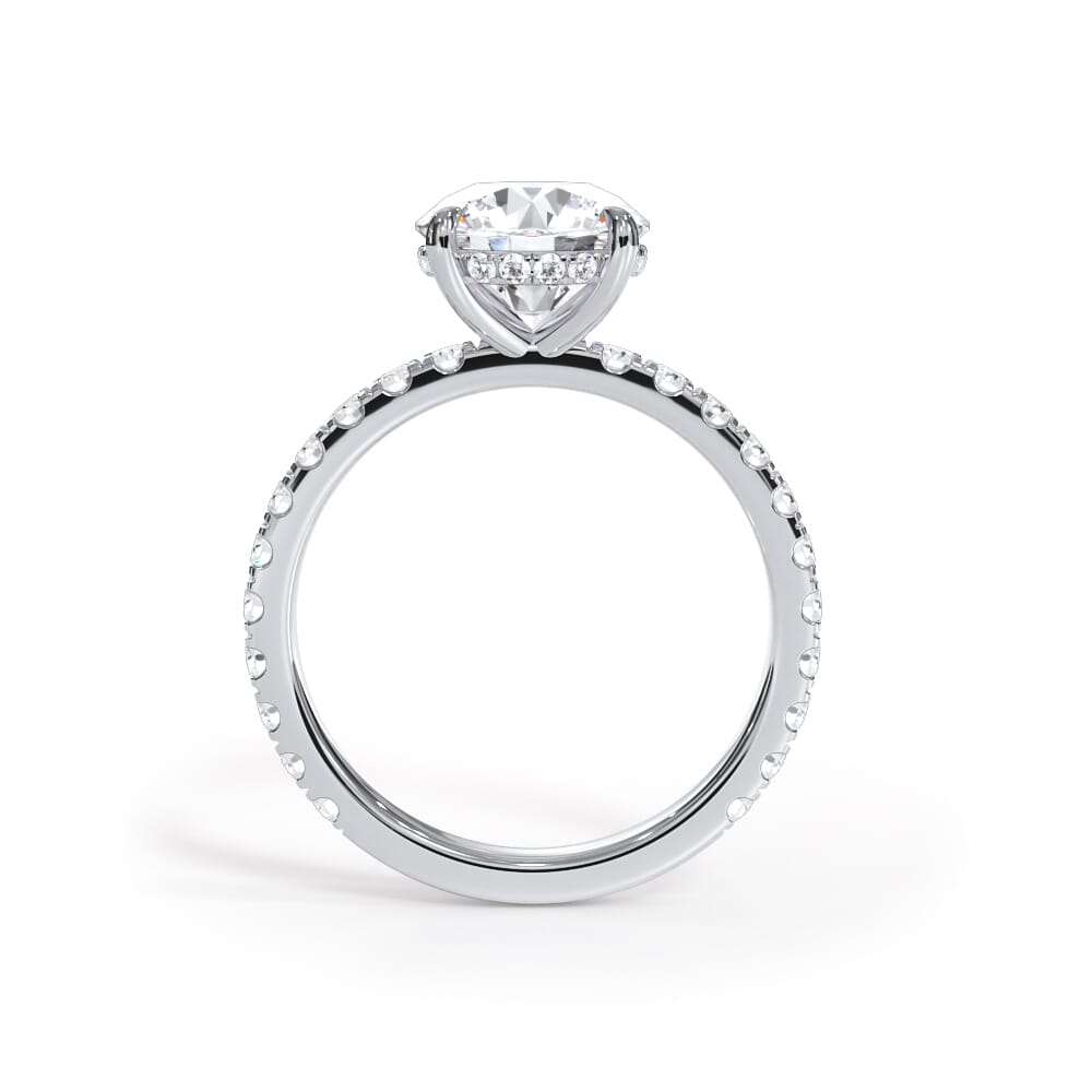 Josephine Pavé Hidden Halo Lab Engagement Ring Setting (2mm)